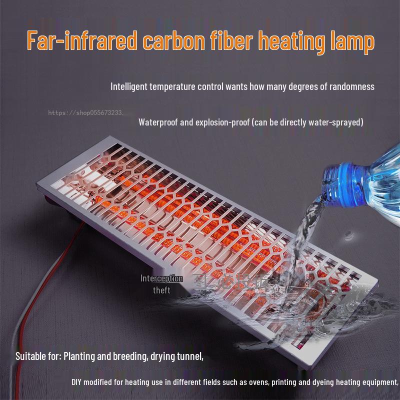 Chauffage infrarouge en fibre de carbone: Four pour cabine de peinture, canal de séchage, chauffage électrique, aquaculture et physiothérapie