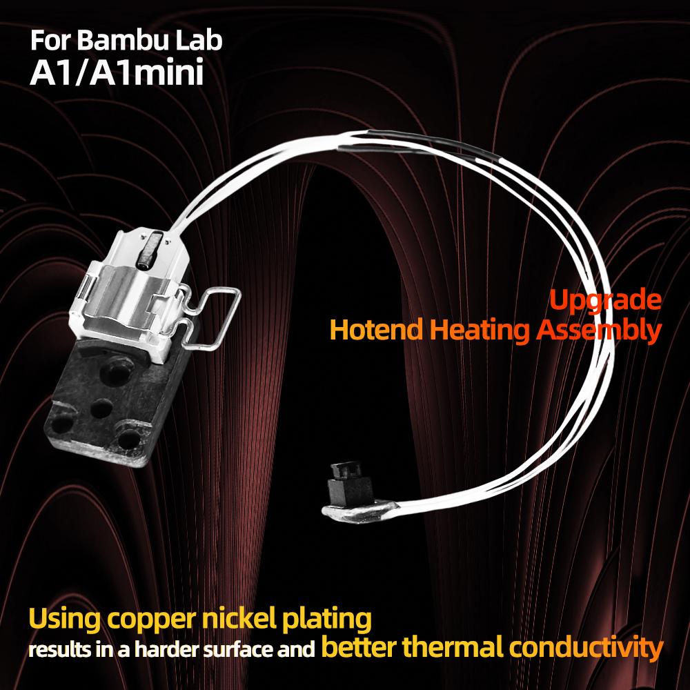 For Bambu Lab A1/A1mini Hotend Upgraded Heating Assembly High Temperature Resistance for Bambu Lab A1 Mini Bambulab Accessories