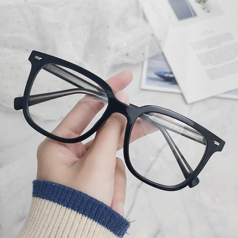 

Оправа для очков с вставками из рисового гвоздя, сверхлегкая оправа для очков TR90 с защитой от синего света, плоская зеркальная оправа для женщин, большая оправа без макияжа, выглядит стройной