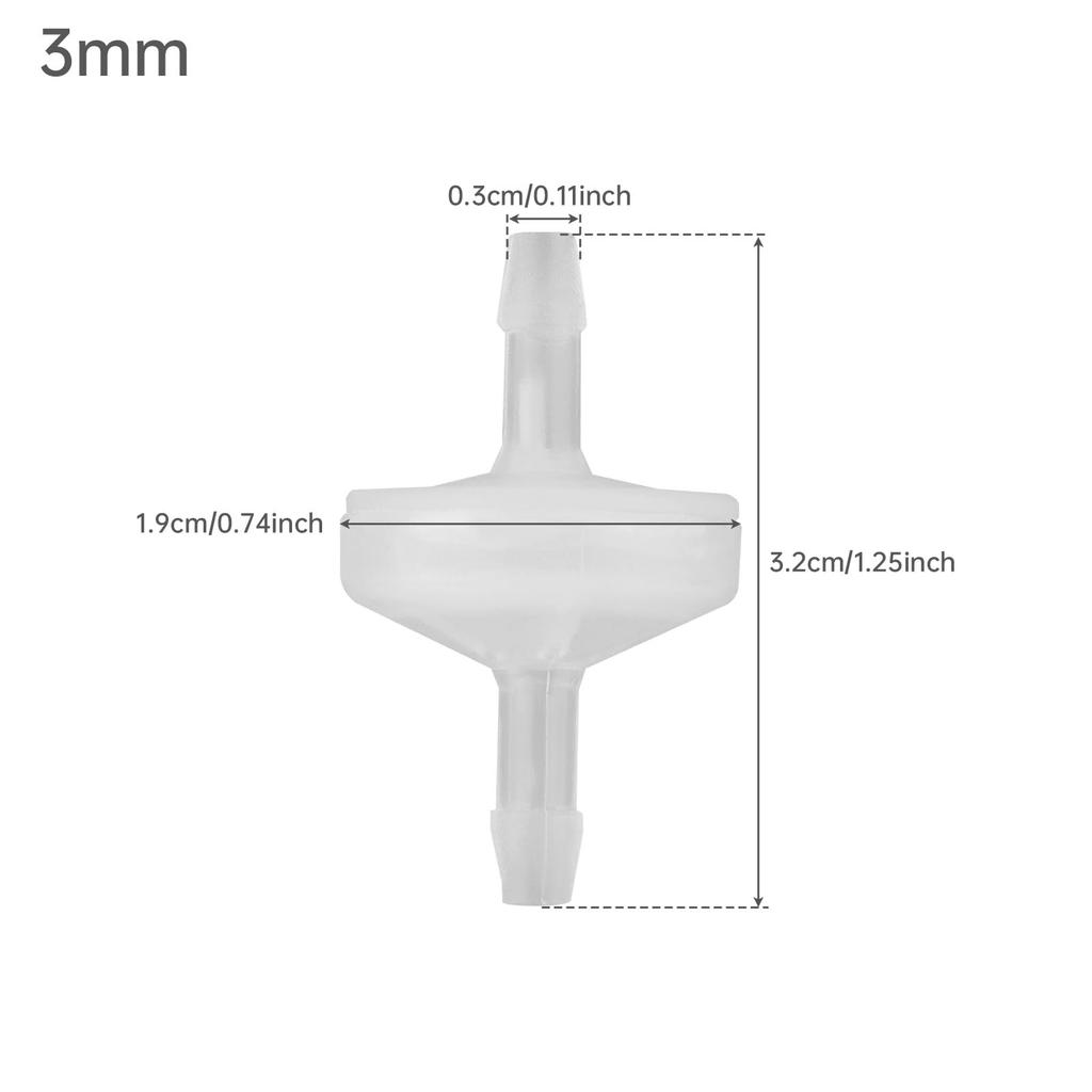 10 Pieces 1/8 Inch (3mm) Plastic Hose Reed Check Valve, Vacuum Aquarium Pump Air Check Valve, One-way Hose Reed Check Valve