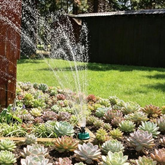 Irrigatore per Prato a 360 Gradi Irrigatore Multi-direzionale per Giardino Irrigatore con Tubo Flessibile Multi-braccio con Ugelli Spray Flessibili per Irrigazione Prato Giardino Tetto