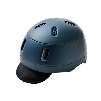 Kask Rowerowy Kumoa z Nylonowym Daszkiem dla Dorosłych Kobiet Znak CE Przeszedł Standard CE Bezpieczny Oddychający Regulowana Wyściółka Daszek Granatowy Męski KS004A-NV
