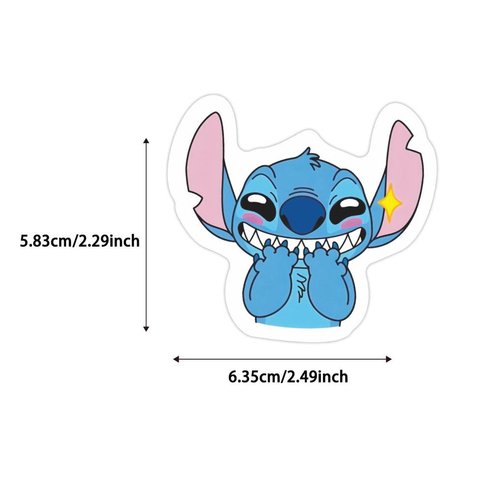 35 Cartoon Stitch Creative Waterproof Stickers for Children's Journals and Stationery Decoration