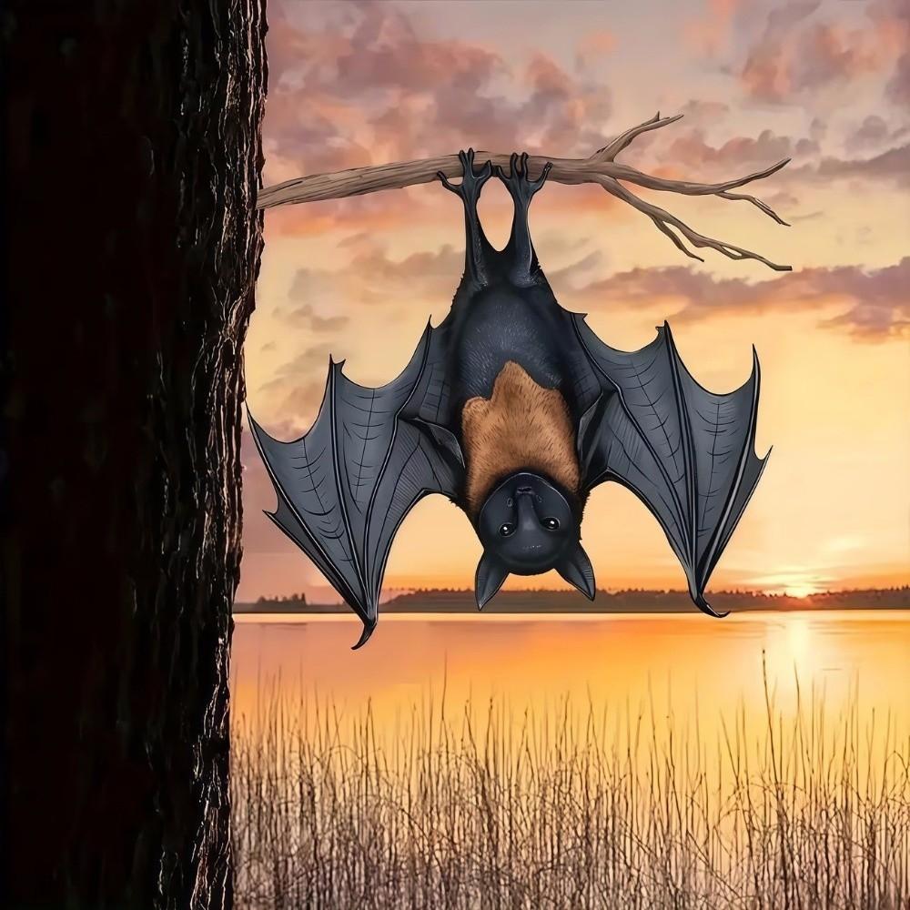 Iron Halloween Bat Decoration Simulation Animal Bat Pendant Bat Decorative Plate Garden Decoration