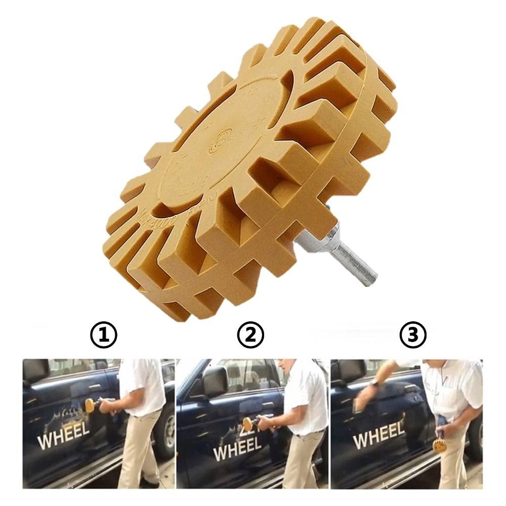 Gear Shaped Glue Removal Plate 4 Inch Decal Eraser Wheel Practical Car Pneumatic Wheel  Car Cleaner