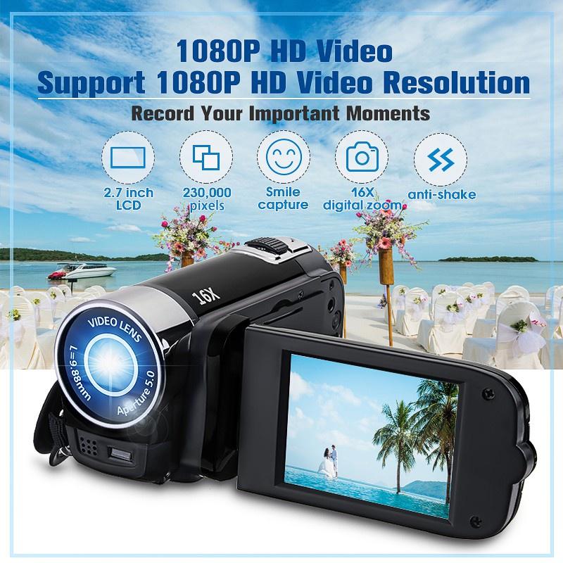 16MP 2.7Inch FULL HD 1080P LCD Digital Video Camera Recorder Camcorder DV 16X Zoom Consumer Camcorders