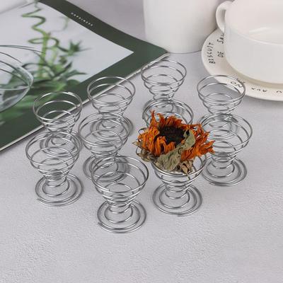 Lot de 6 pots de fleurs en acier inoxydable pour plantes aériennes