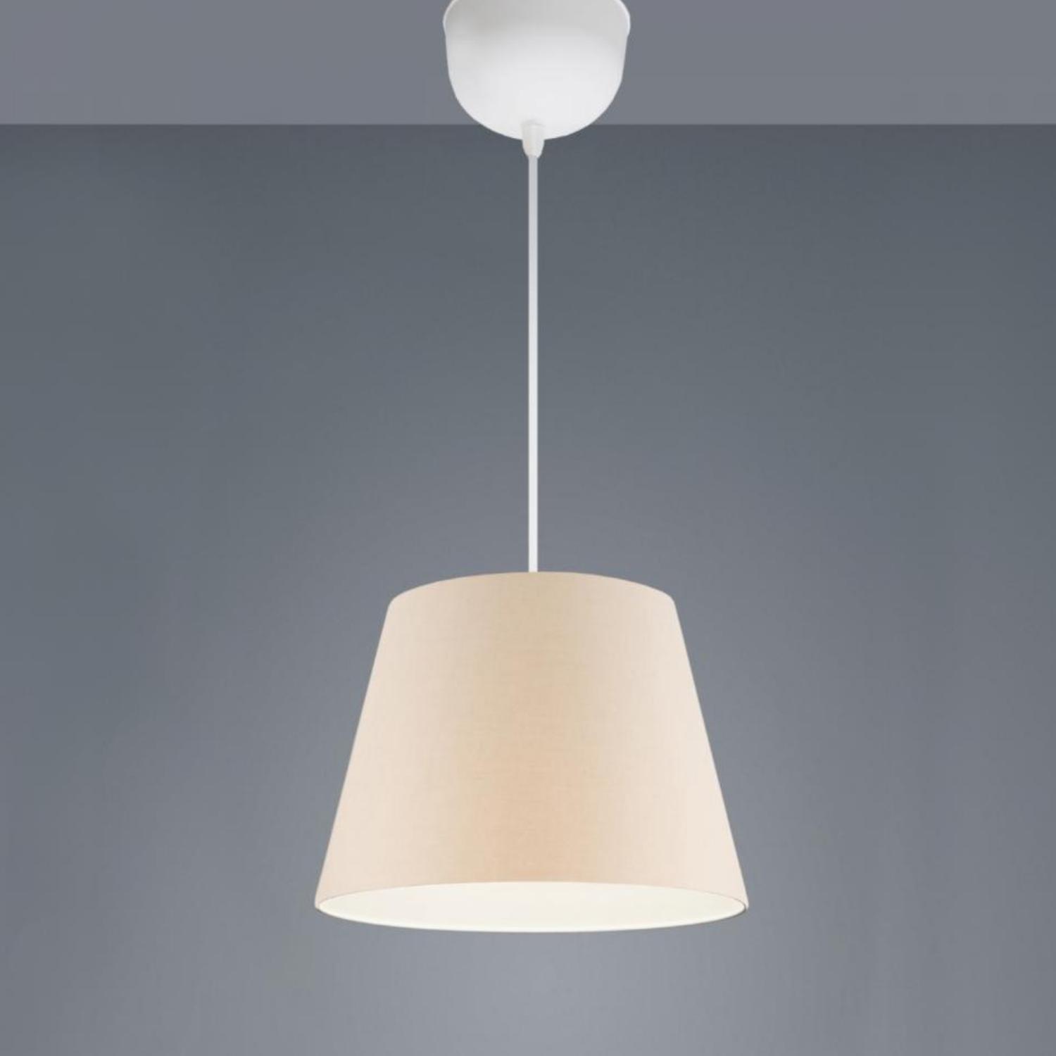 

Sofia Konik Tavan Sarkıt Krem Kumaş Hol Çocuk Odası Oturnma Odası Cafe Avize