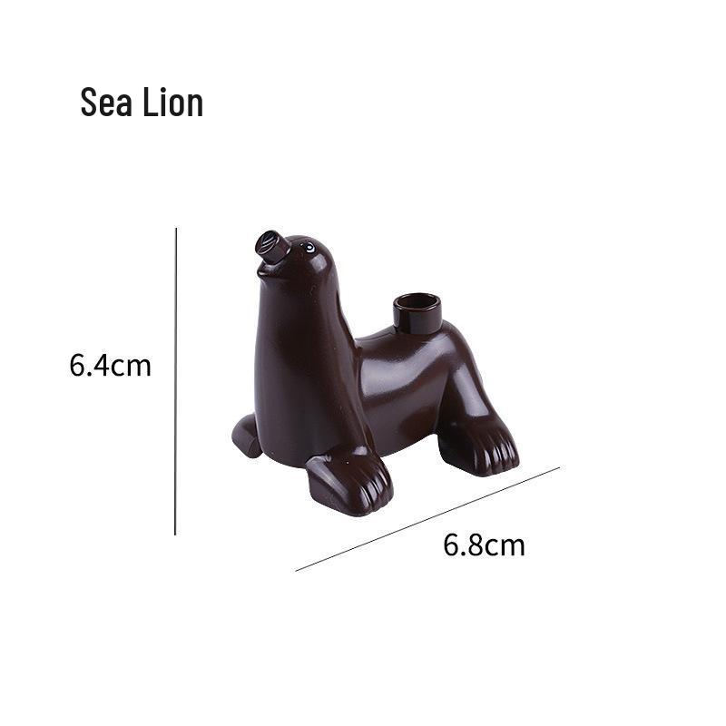 Compatible Large Bricks: Animal Accessories & Educational Building Blocks for Children - Ocean & Forest Themes