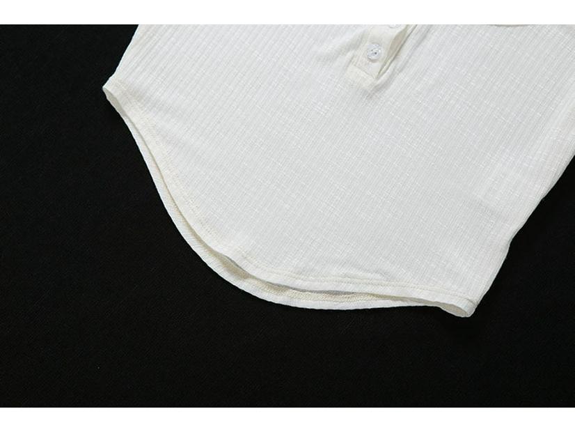 2024 European & American Fashion Women's U-Neck Short-Sleeve Slim-Fit Solid Crop Top T-Shirt