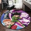 1pc Hunter X Hunter Anime Cartoon Design Round Carpet  Office Chair Mat, NonSlip Rug for Home Decor, Living Room, Bedroom, Game Room