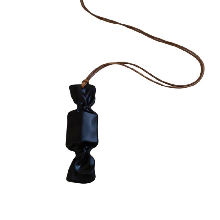 Candy Resin Pendant Neck Chain Wax Rope Long Necklace Excellent For Adding Color To Ensembles In Social Function