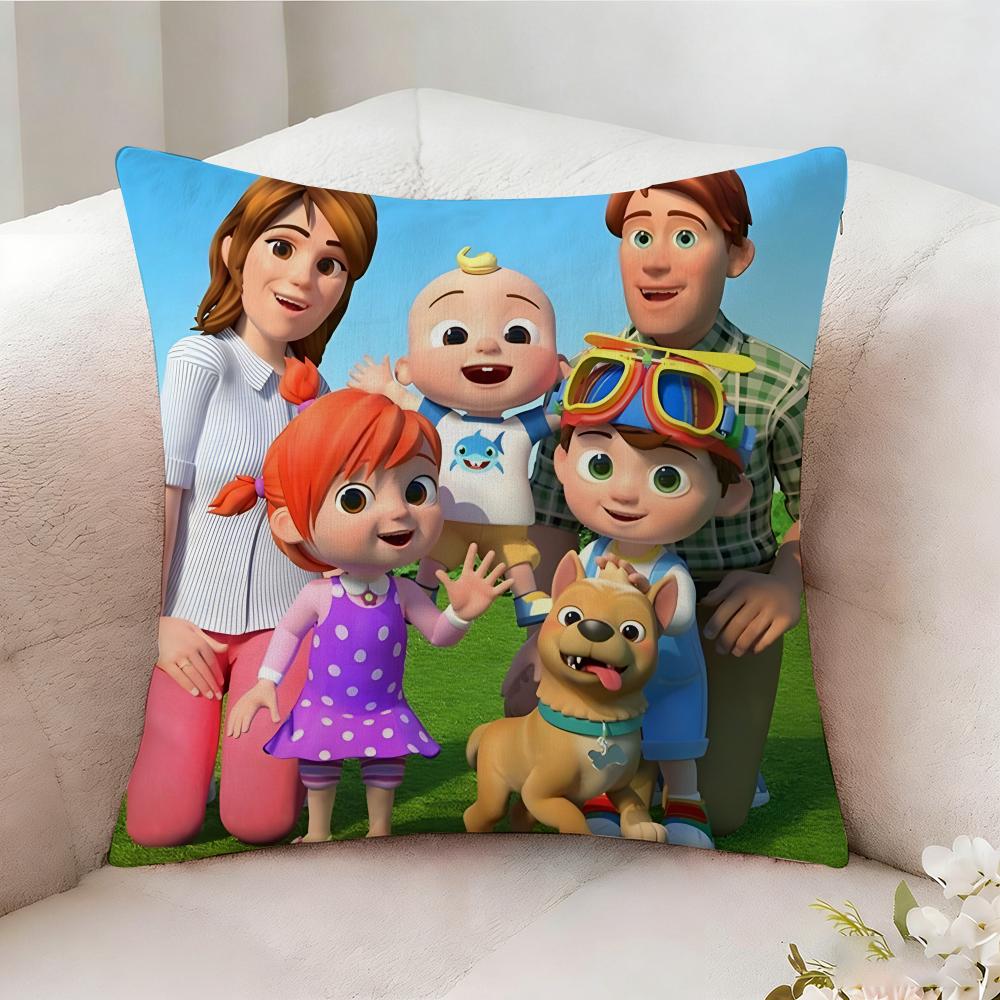 C-cocomelon Cartoon Pillow Case Pillowcase, Double-sided Printed, Sofa Cushion, Bedroom Headboard Pillow