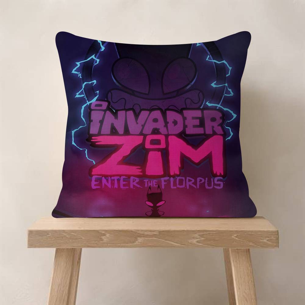 IInvader ZZim Cartoon Movie Pillowcase Toon Gift Cushion Cover Bedroom Home Sofa Chair Seat Decor Pillow Case