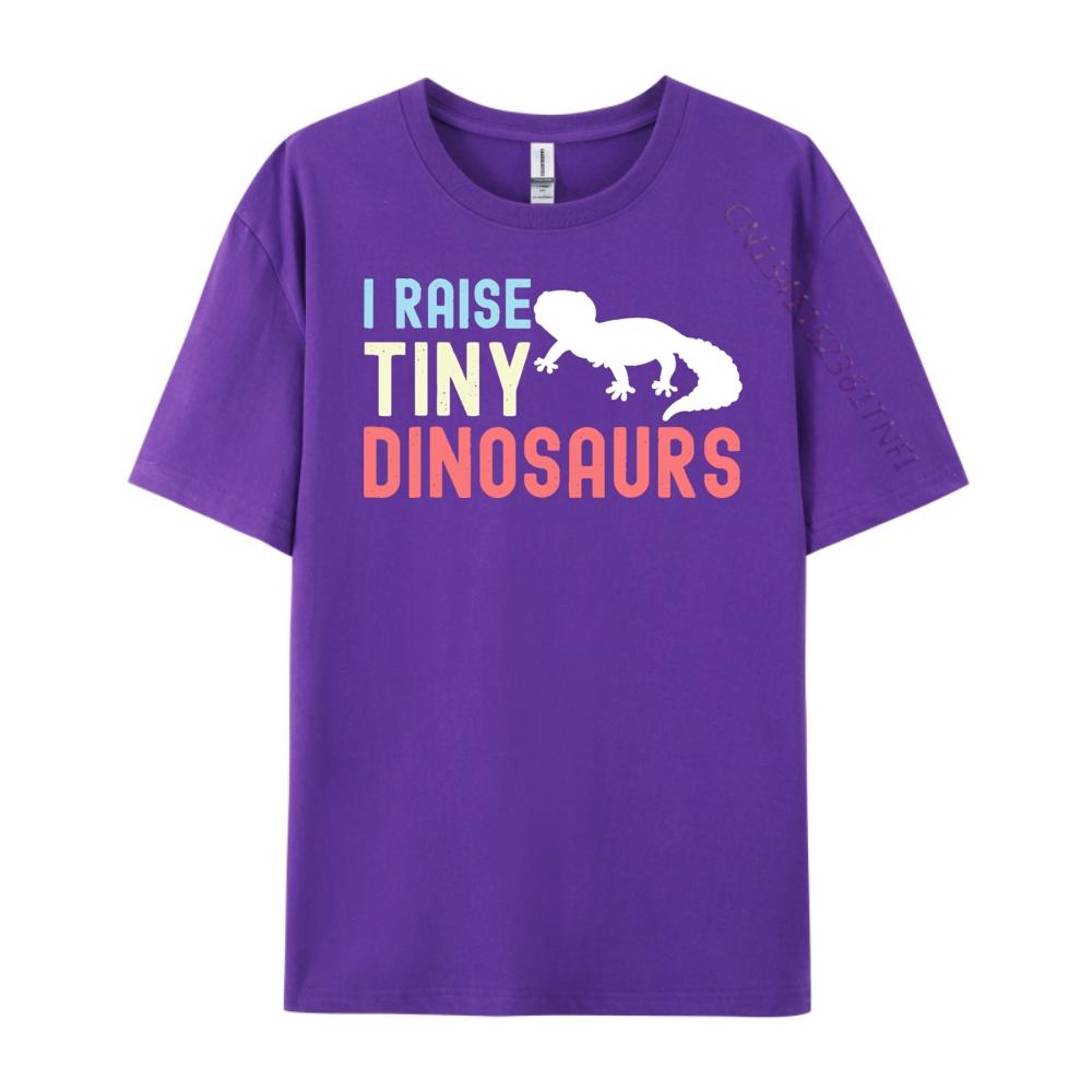 I Raise Tiny Dinosaurs Funny Leopard Gecko Mom Dad Reptile Green And White Graphic T Shirt SKINFRIENDLY Mens Shirt Hip Hop