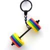 Rubber Dumbbell Keychain Lightweight Portable Exercise Themed Decorative Creative Sports Fitness Bag Decoration