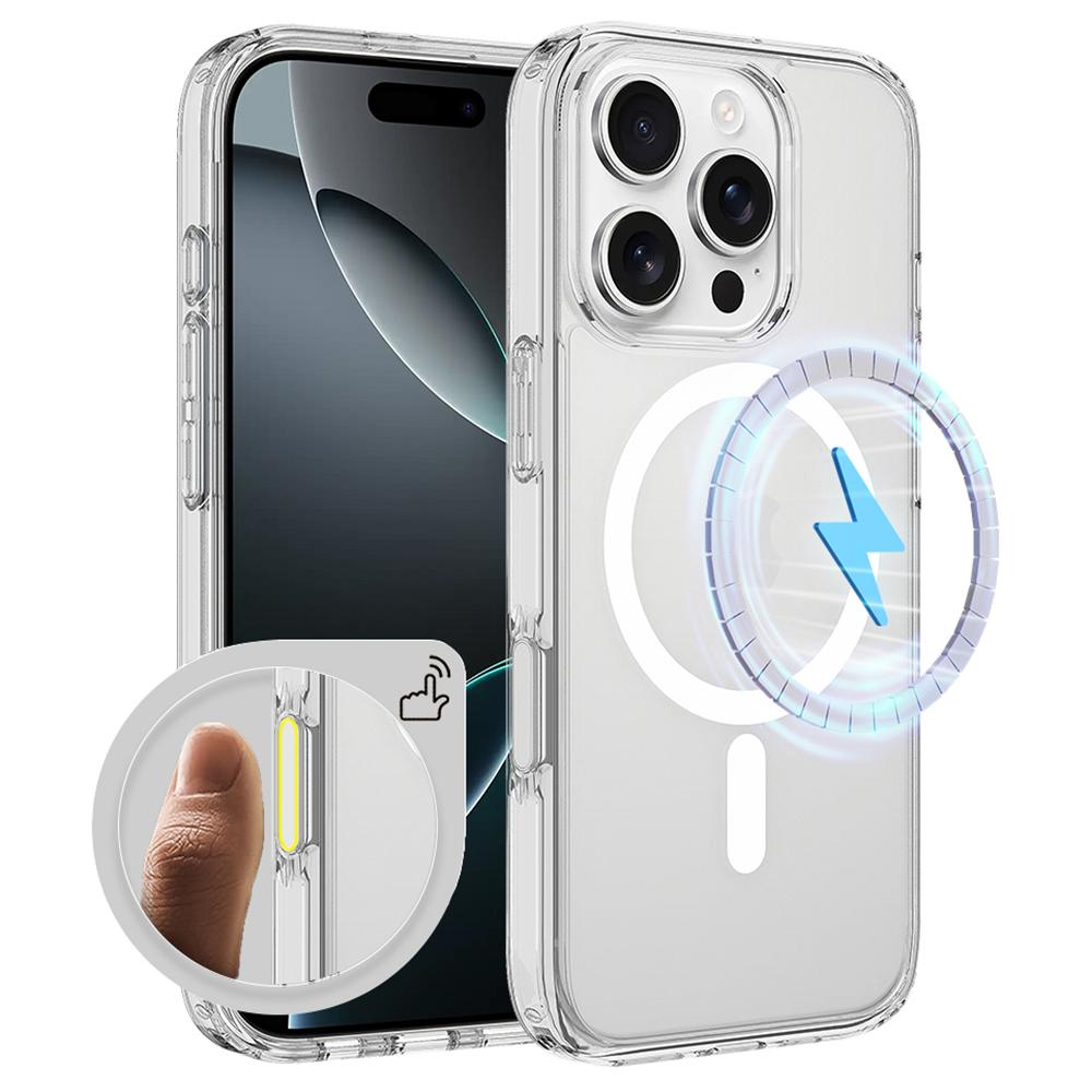

For iPhone 16 Pro Case Compatible with MagSafe TPU+Acrylic Phone Cover with Camera Control Button A