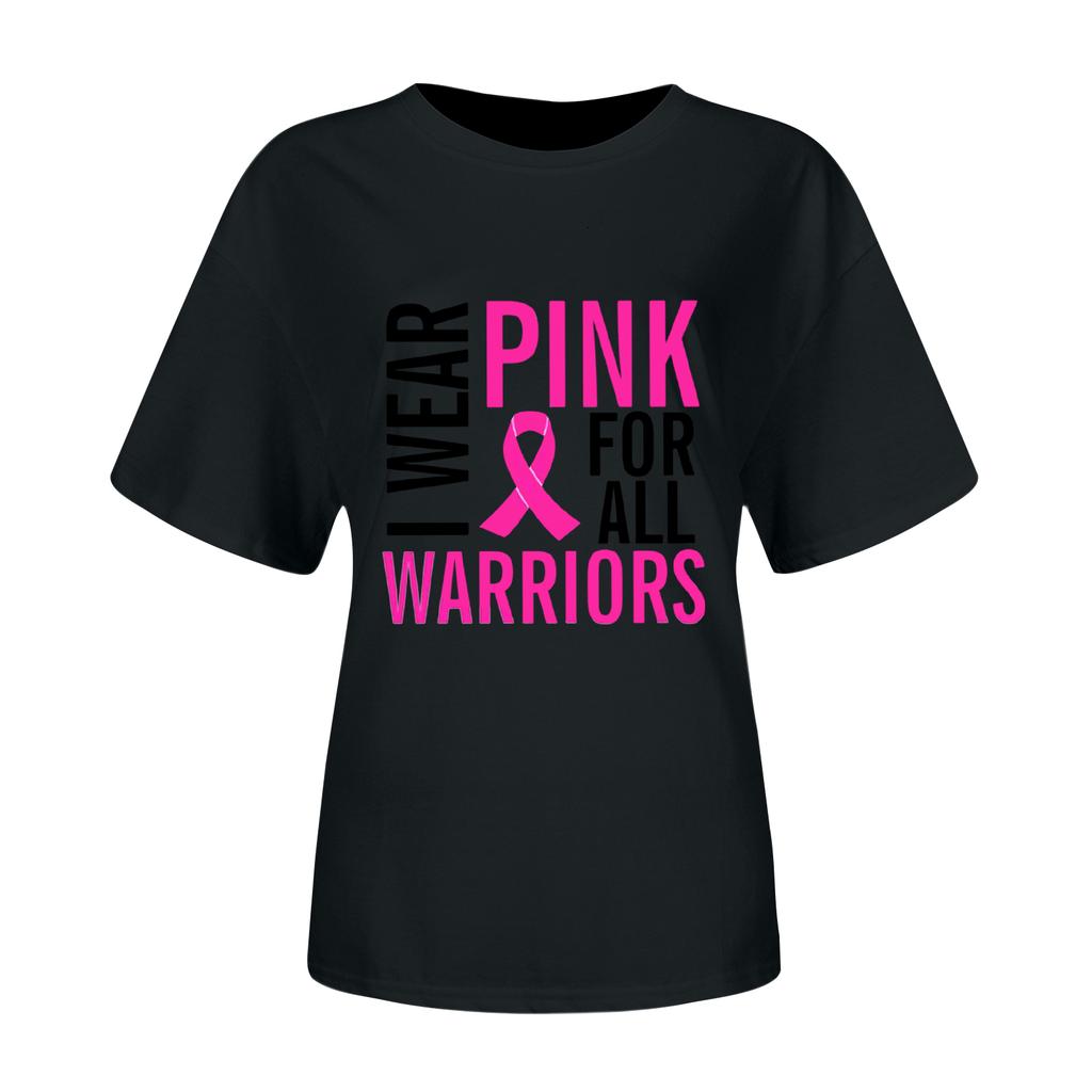 Women's Casual Halloween Breast Print T-Shirt Round Neck Pullover Short Sleeve Top