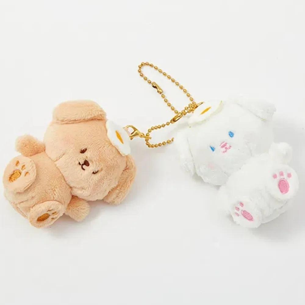 Rabbit Magnetic Otter Keychain Panda Korean Style Cartoon Couple Pendants Turtle Mental Plush Animal Key Buckle Party