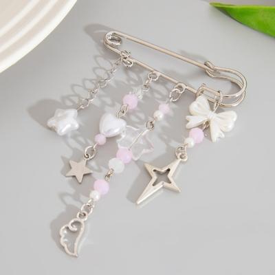 Y2K Gotický Sladký Mašle Korálkový Střapec Brož Stylová Spona na Klopu Spona na Pas Módní Odznak na Tenisky Doplněk na Límec Košile