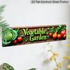 2D Flat, 1pc Vintage 'Vegetables and The Name' Sign - Durable Metal Wall Decor - Rustic Farm Door Hanging Decoration for Home, Porch, Barn -New Year