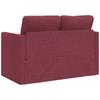 Floor Sofa with Sleeping Function Burgundy 112x174x55 Cm Fabric