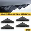 Carbon Car Fiber Rear Diffuser Bumper Fin Shark Curved Spoiler Lip Splitter Wing
