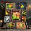Parrot Portrait Gallery 2D Flat Pattern Flannel Blanket, High Quality All Seasons, Home Decor, Warmth and Comfort, Perfect for Christmas Gifts.