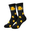 Matching Pattern Mid Calf Cotton Socks for Couples, Trendy Novelty Socks