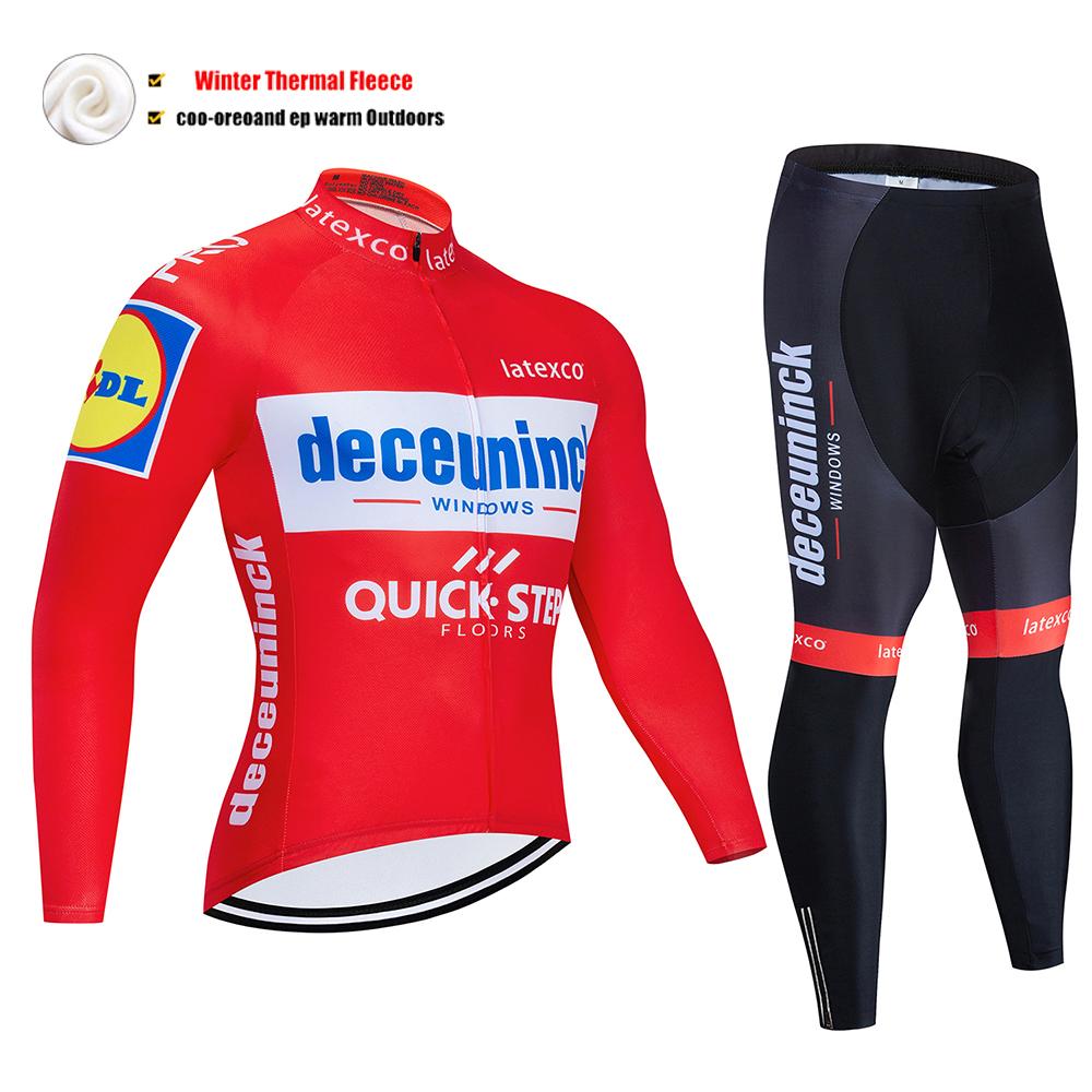 

2026 Winter Fleece Warm Cycling Suit Set Warm Winter Thermal Fleece Men Outdoor Riding MTB Ropa Ciclismo Bib Pant Set Cycling Clothing S