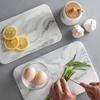 New Marble Cutting Board Dinner Plates Ceramic Tray Golden Border Plate Dinner Set Plates and Dishes Kitchen Utensils Porcelain