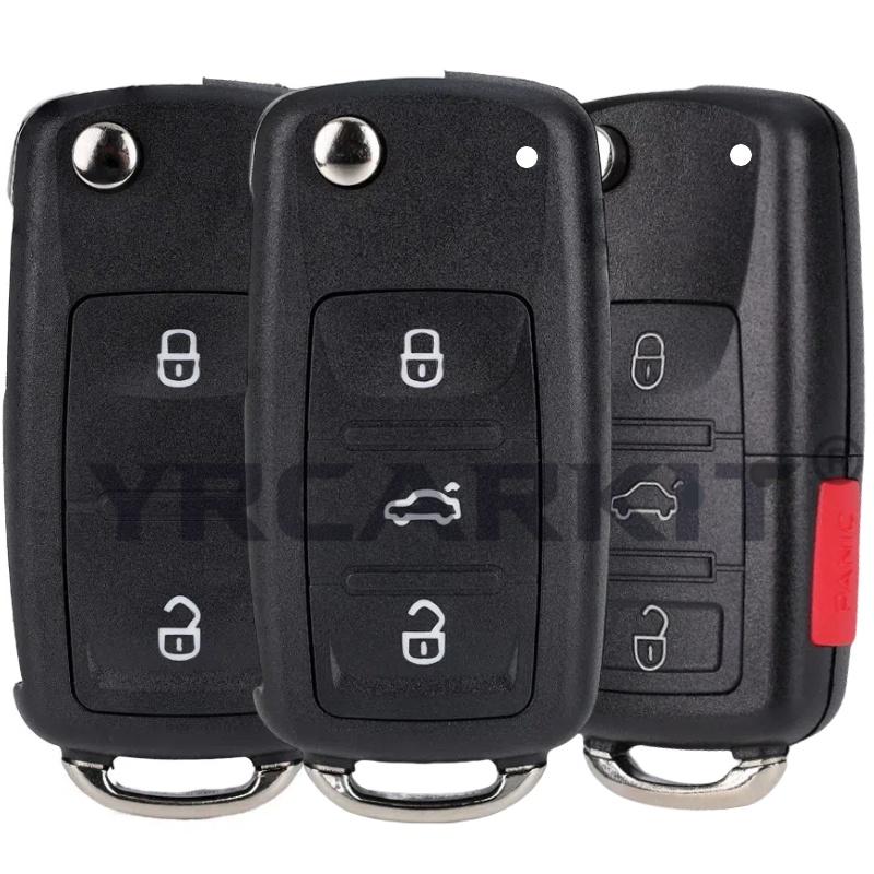 Folding Flip Remote Key Fob Case Shell For Volkswagen Vw Skoda Golf Passat Polo Jetta Touran Bora Sharan 2/3/4 Btn Cover
