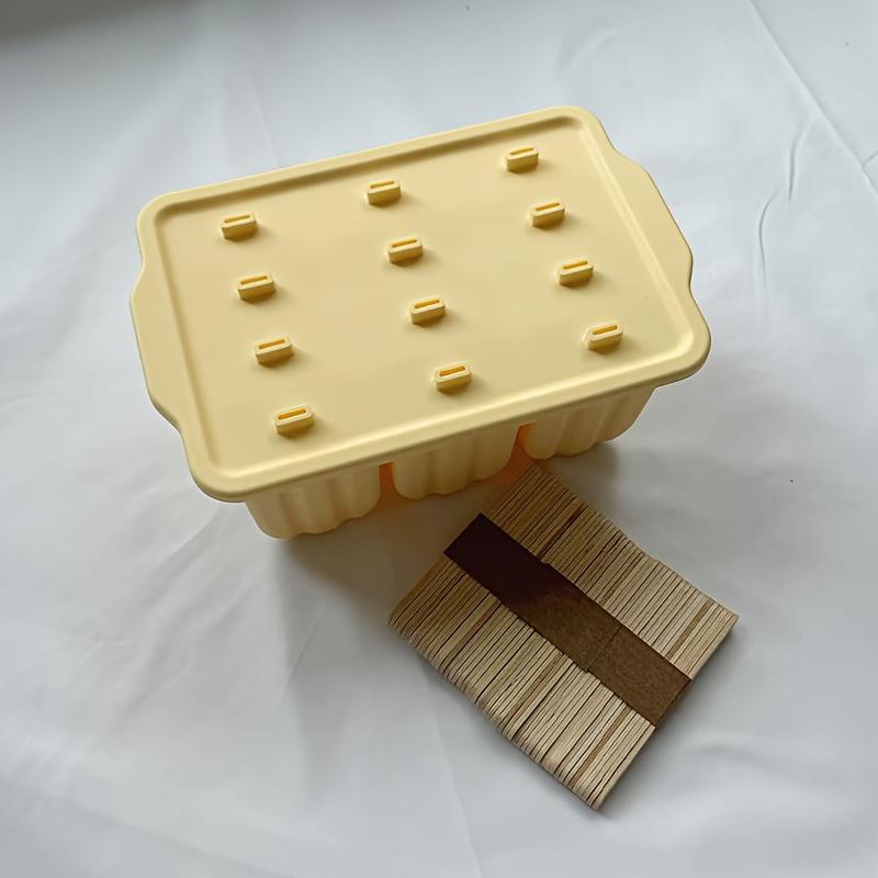 1pc Silicone Ice Pop Maker Mold with Non-Stick Easy Pull Lever , Central Lever Release System , Heavy Duty Silicone Freezer Safe Ice Cream