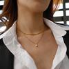 Yori Natural Freshwater Pearl Pendant Three-Layer Necklace Arrivals Stainless Steel Fashion Basic Daily Waterproof Jewelry