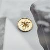 FCXDG Fashion Metal Buttons for Clothing Sewing Bee Design Round Vintage Buttons Coat Jacket Knitted Sweater Decorative Buttons