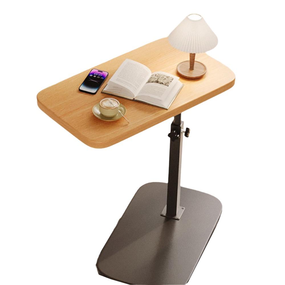 Foldable Sofa Edge Table Flip Desktop Adjustable Height Adjustable Bedside Table C-Shaped Space Saving Rotating Coffee Table