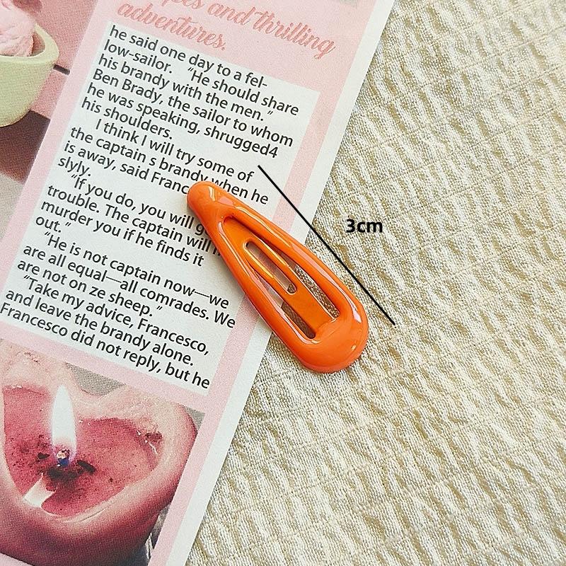 3cm Oil Drop Baby BB Clip Glossy Simple Cute Children's Small Non-Damaging Hair Clip Side Bangs Clip