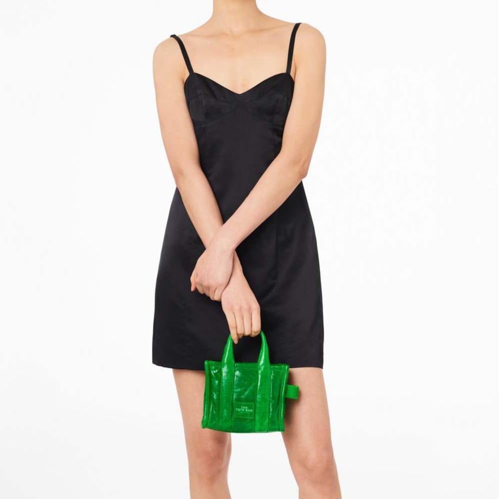 New MARC JACOBS Lambskin Tote Bag, Shopping Bag, Shoulder Bag, Crossbody Bag, Handbag Mini Women's Green H064L03FA22-360