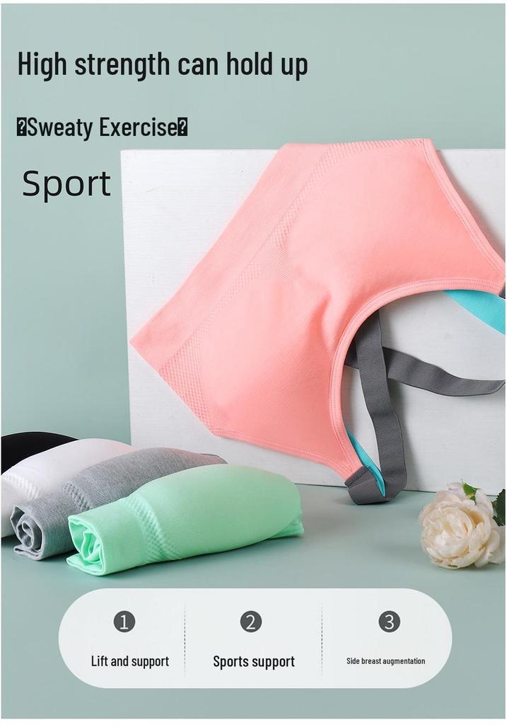 Strappy Cross Back Color Block Push-Up Sports Bra - Wire-Free, Breathable for Yoga & Running