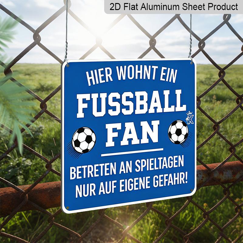 2D Flat, 1pc, Vintage Metal Sign, Decorative Plaques and Ornaments, Football Theme, Sports Style, Perfect for Patios, Clubs, Living Rooms, Bars, and