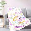 Moon Cat Home Customize Your Name Blankets Comfortable Soft Lightweight Multiseasonal Use Blanket For Picnics Sofas Offices Beds Living Rooms Perfect