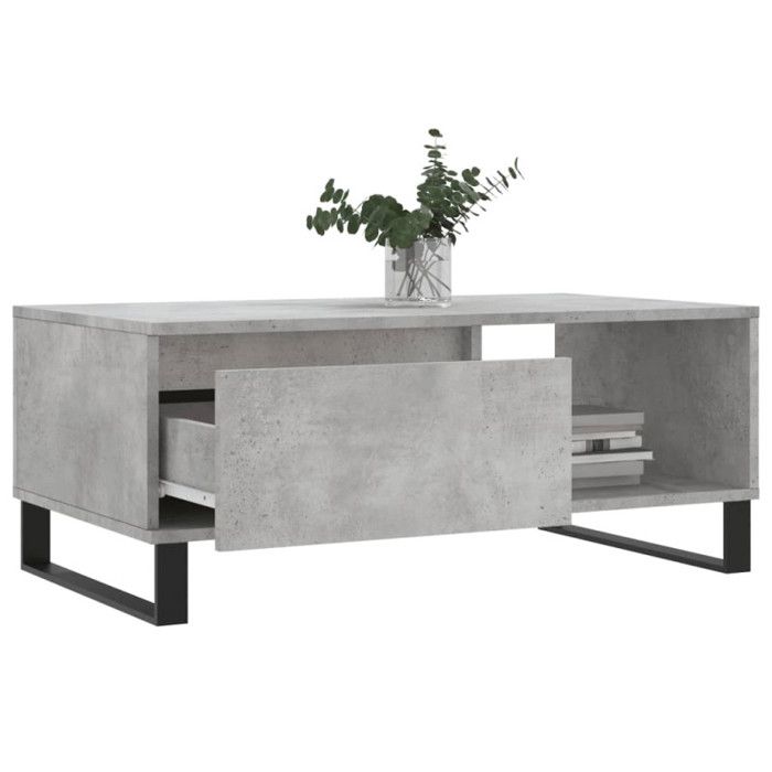VidaXL Coffee Table Concrete Grey 90x50x36.5 Cm Engineered Wood 830576