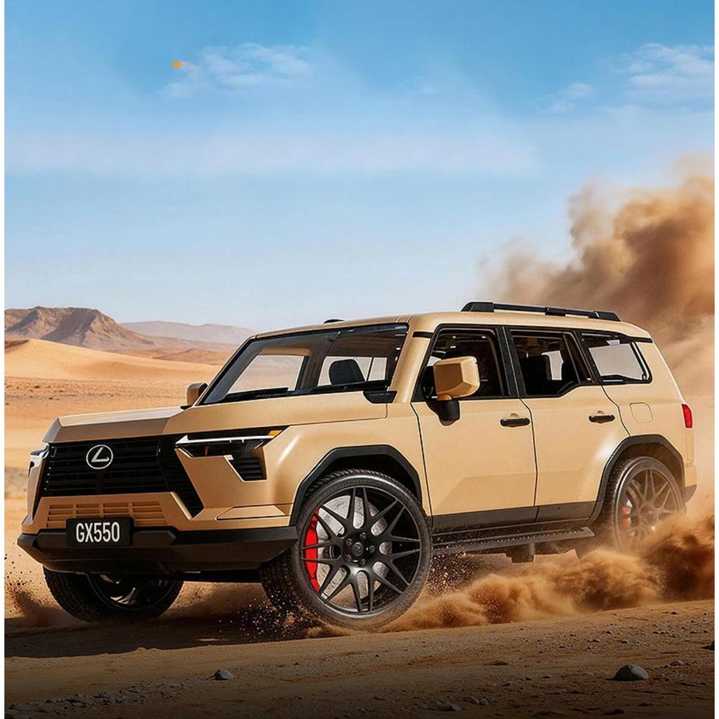 Modellino Auto Giocattolo in Lega pressofusa SUV Lexus GX550 Scala 1/24 Suono e Luci Pull Back Giocattolo per Bambini Collezionabili Regalo di Compleanno