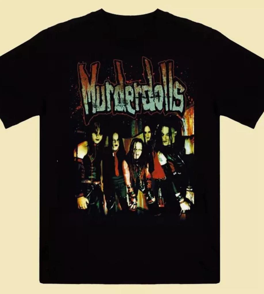 American Vintage Murderdolls Band Black Unisex Cotton T-Shirt Summer New Vintage Fashion Men's and Women's Streetwear