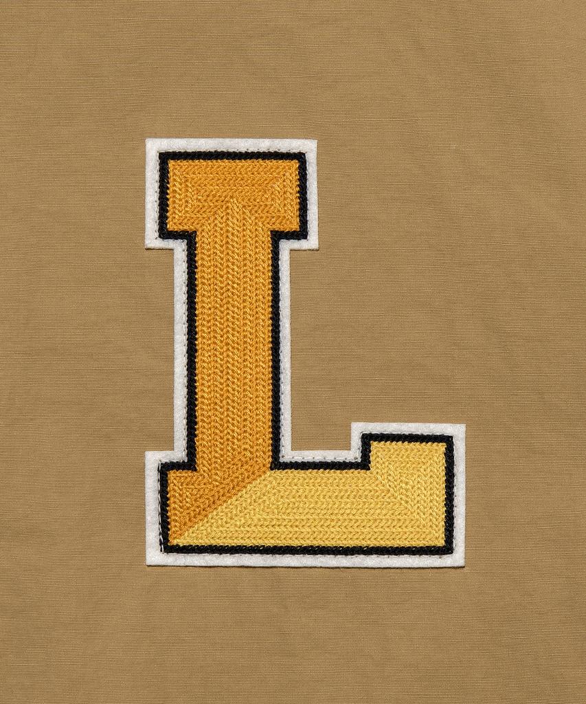 Lee Nylon Collar Varsity Jacket Beige