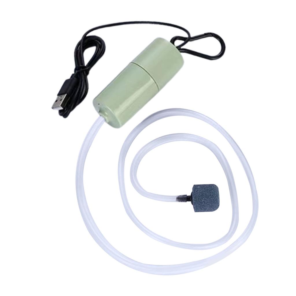 Pompa per Pesci Domestica Silenziosa Pompa Ossigeno USB Pompe per Acquario Pesca all'Aperto