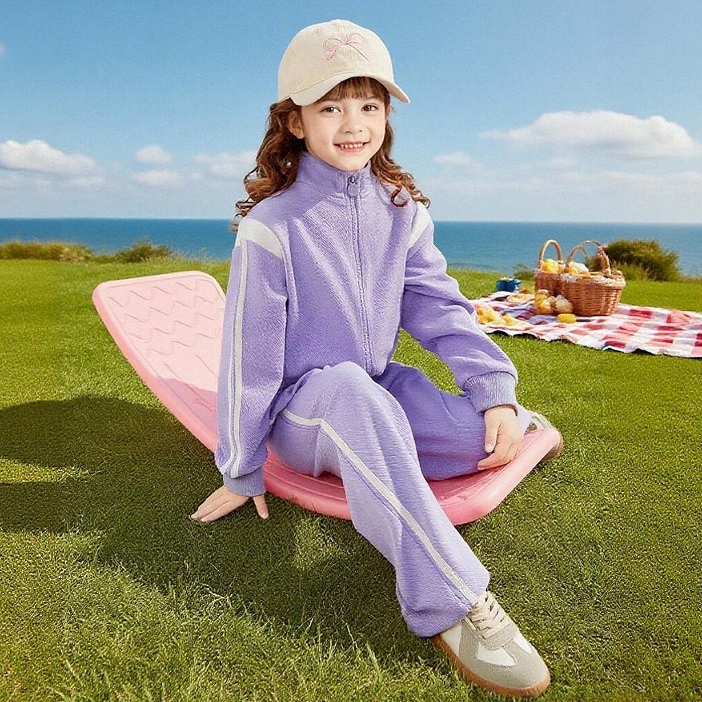 Girls' 24 Autumn Set, Medium and Large Children's Set, Two Piece Set