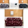 Wrinkle Resistant Floral Leaves Sofa Slipcover Great Elasticity Easy To Clean