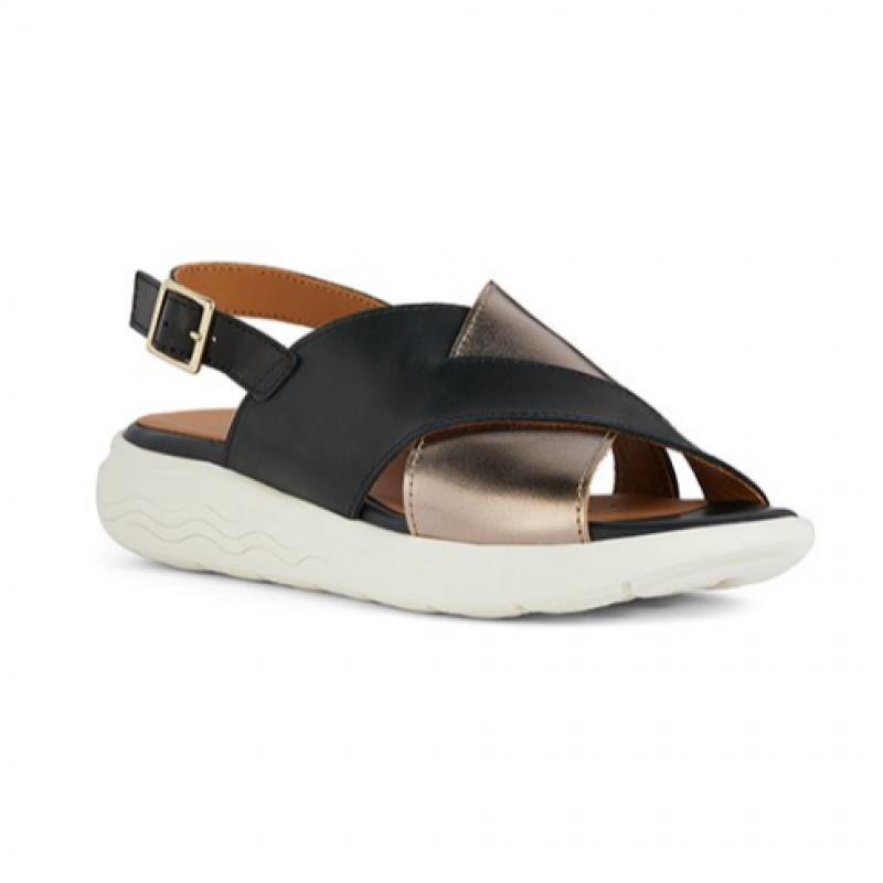 Geox Sferica Ec5 Women Sandals   Black W1d5svc4m11
