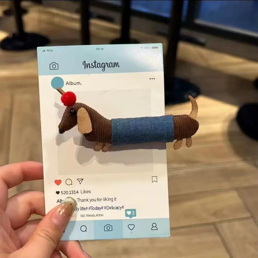 Funny Dachshund Hair Clip Hairbands Women Girls Cute Kawaii Hair Clip Bangs Side Hairpin Hair Styling Barrettes for Women Girls